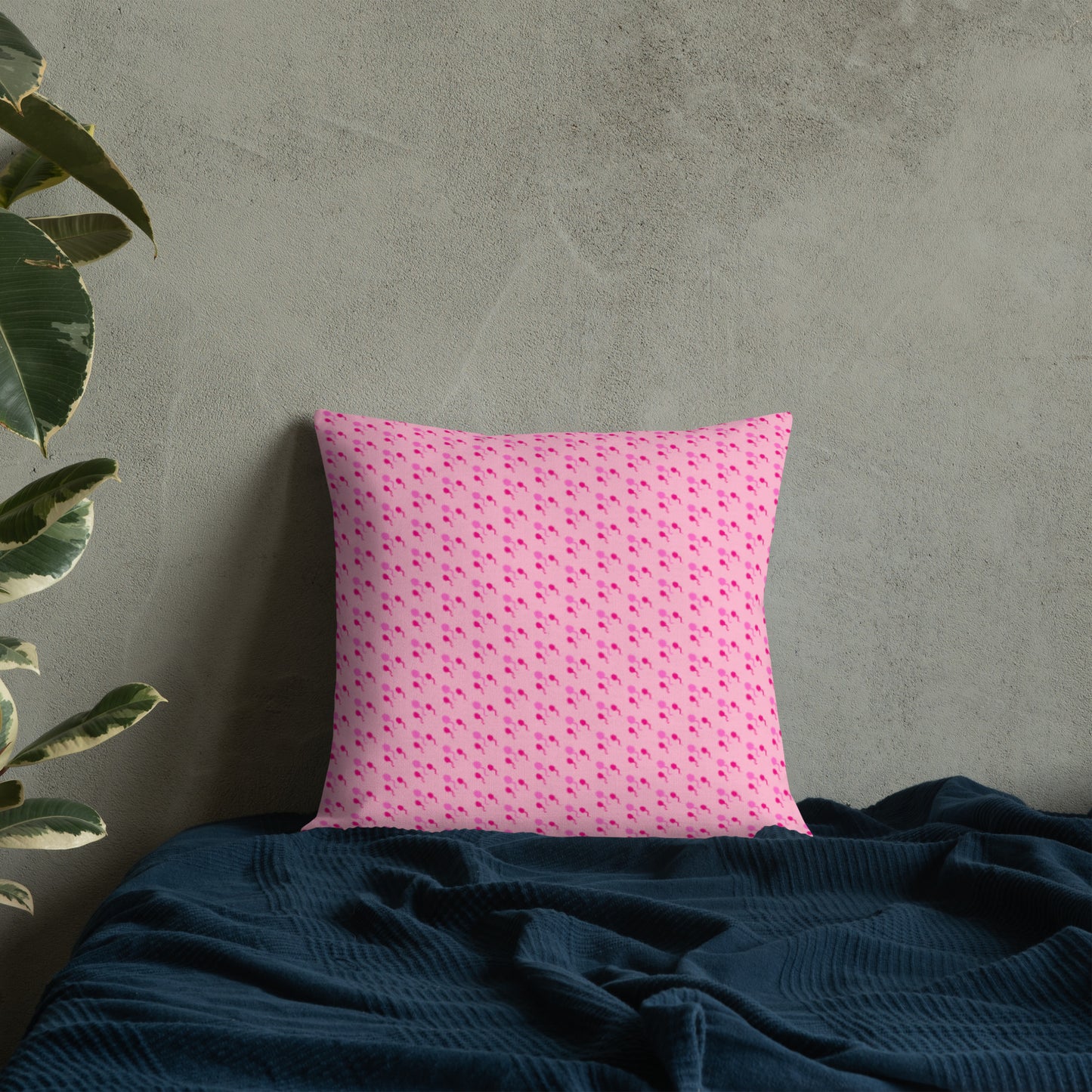 Premium Throw Pillow: Sperm (pink on pink)