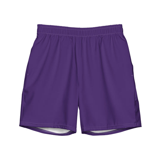 All-Over Print Recycled Swim Shorts:  Purple