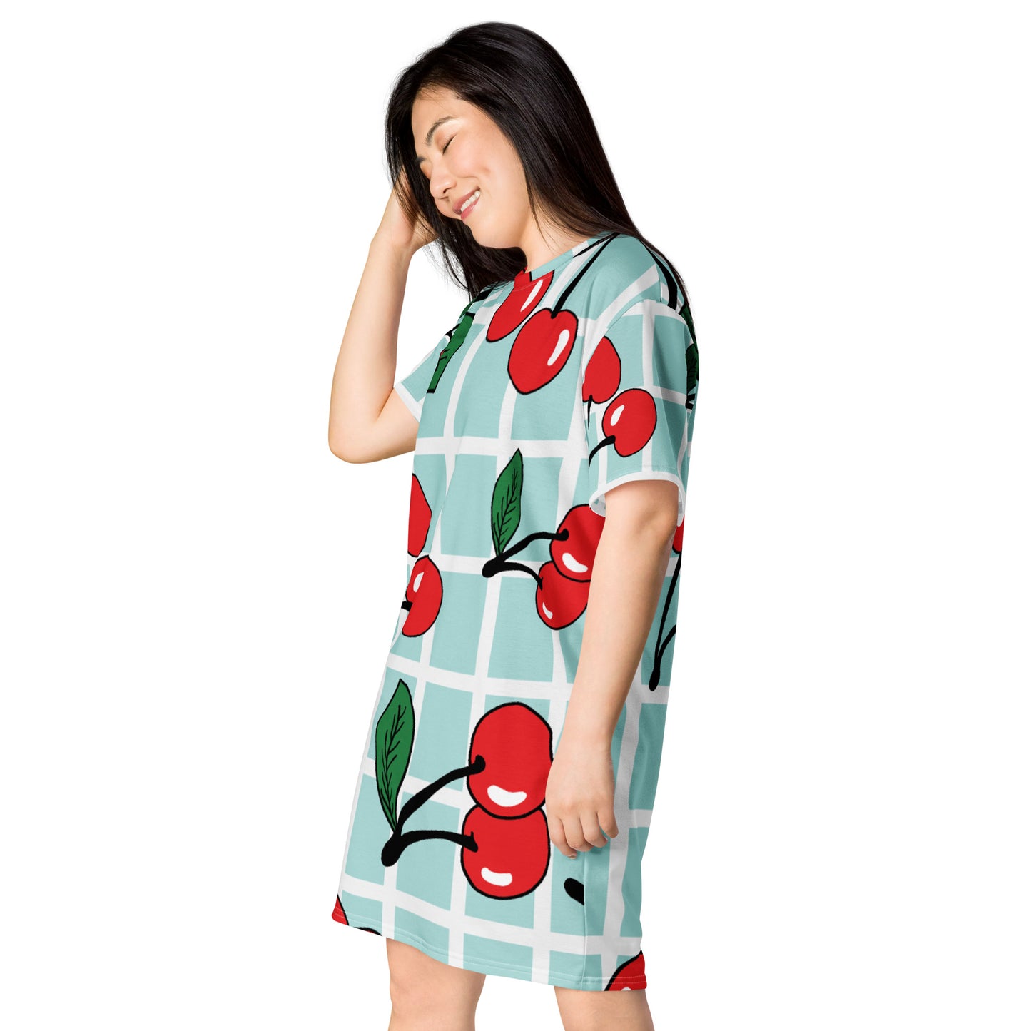 T-shirt Dress: Cherries and Tile