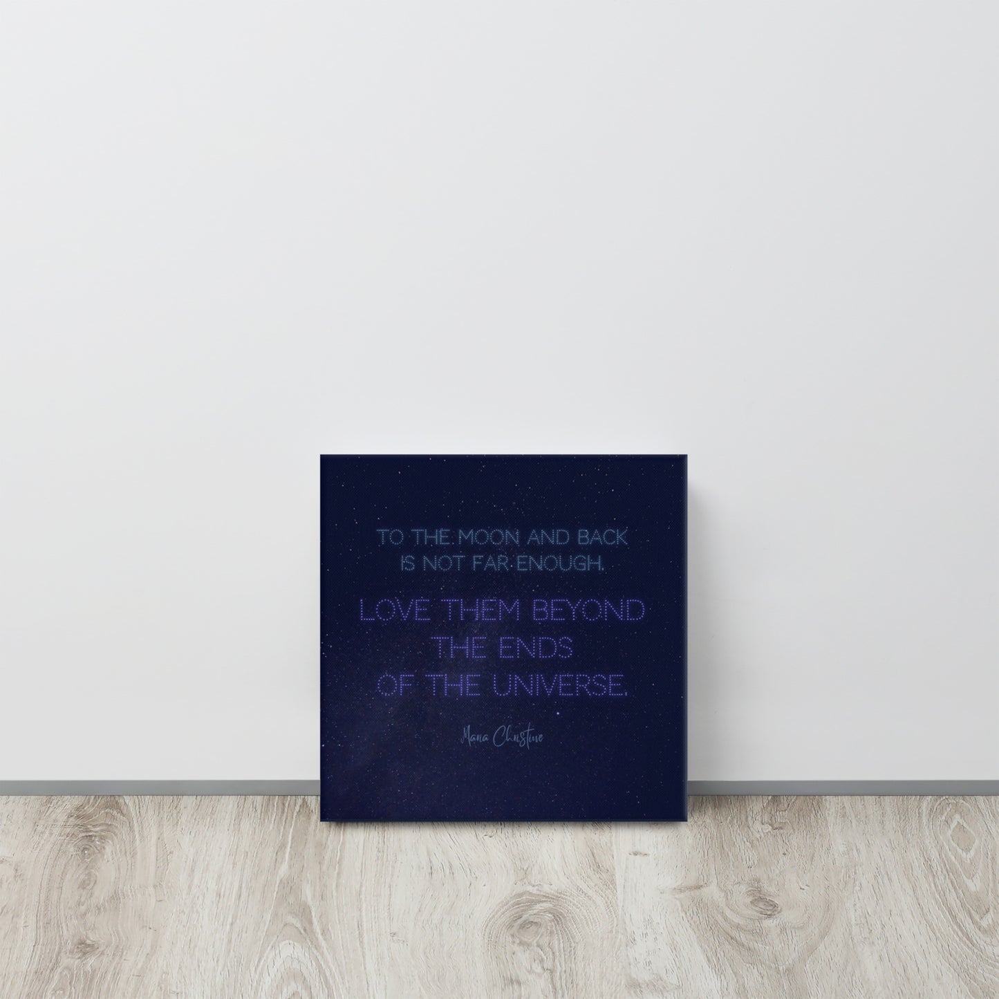 Canvas Art: Love Them Beyond... by Maria Christine (blue text)