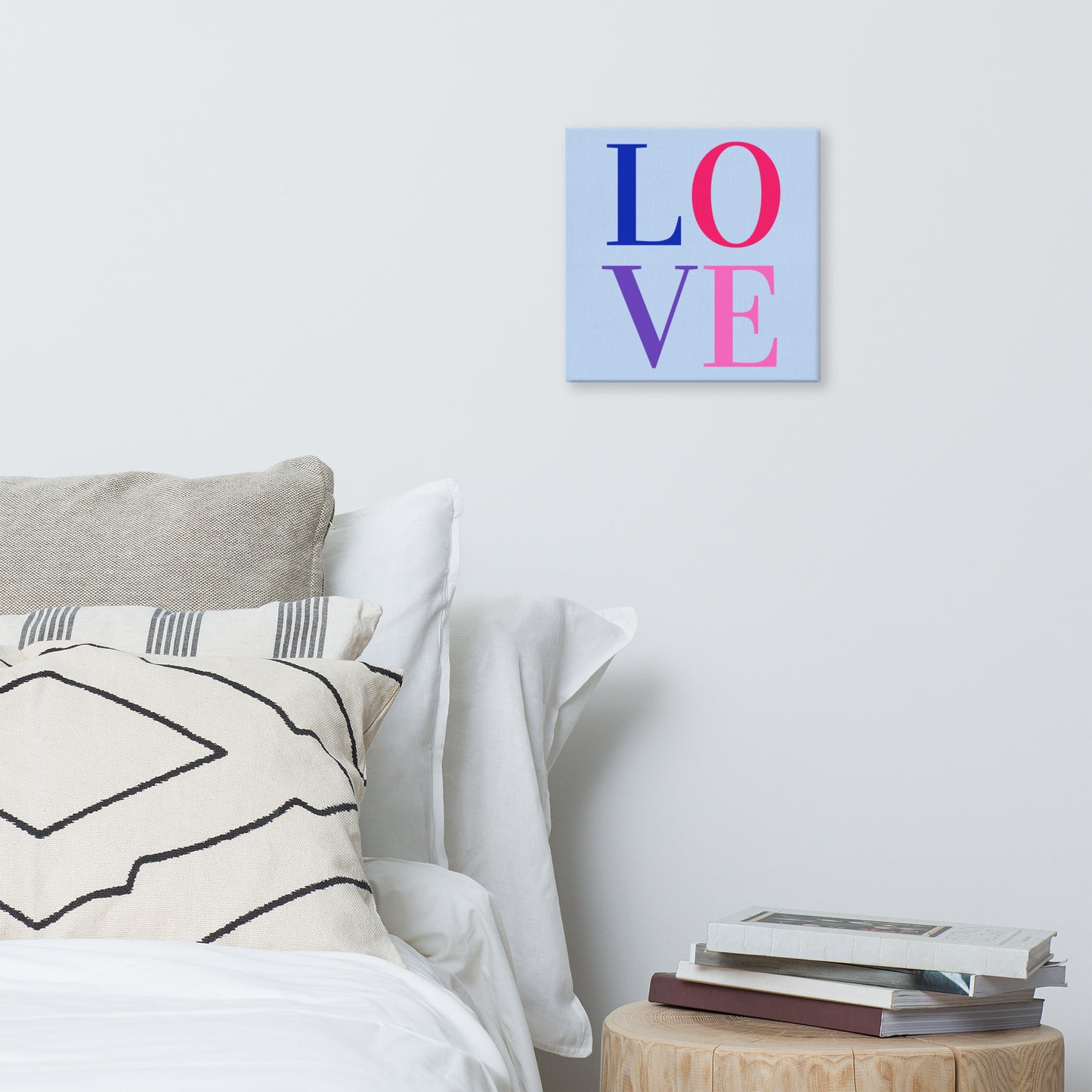 Canvas Art: LOVE (light blue)