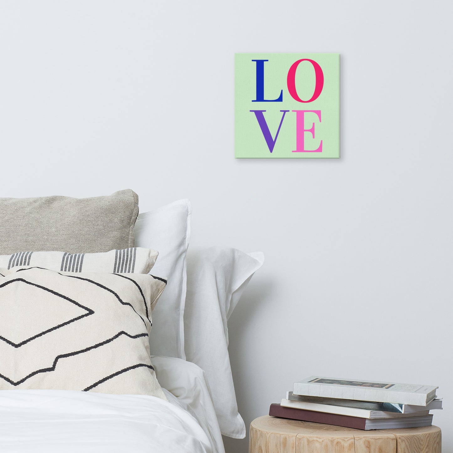 Canvas Art: LOVE (light green)