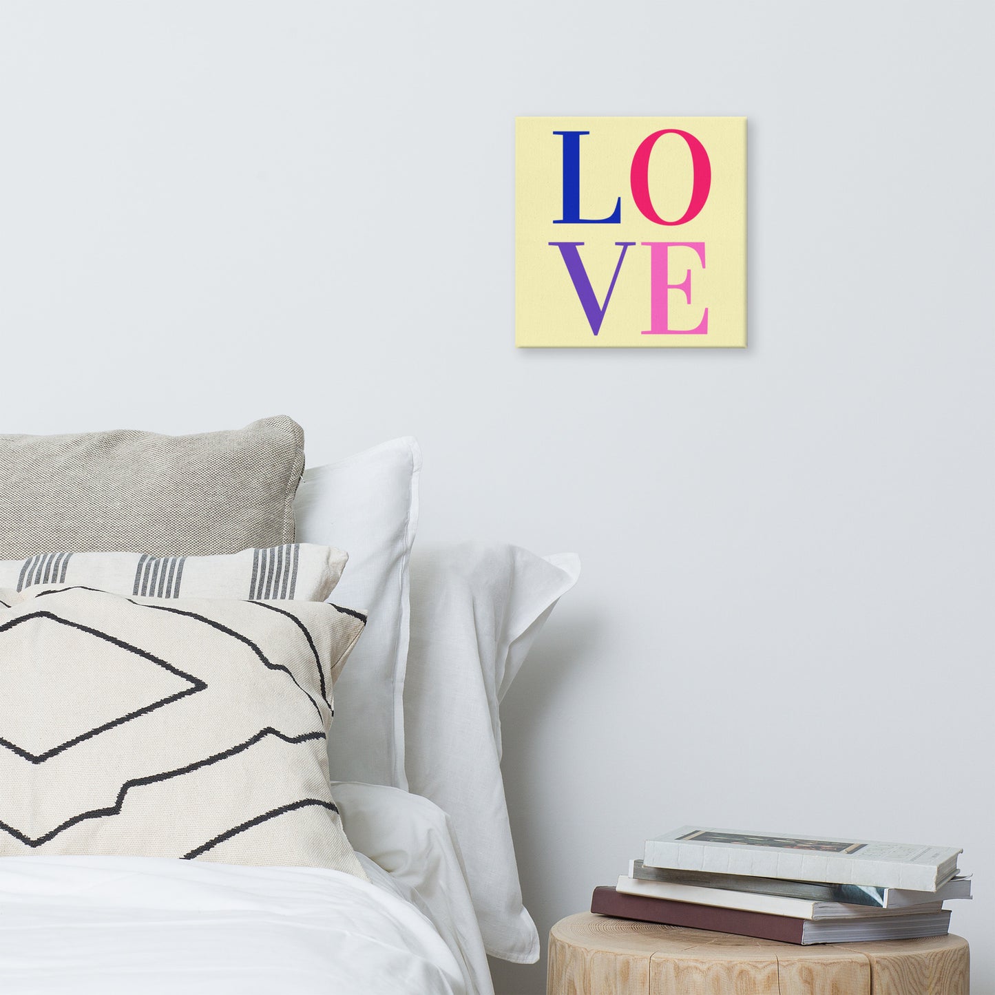 Canvas Art: LOVE (light yellow)