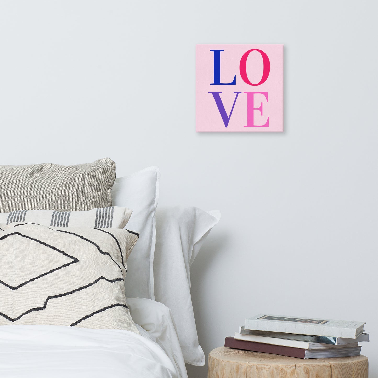 Canvas Art: LOVE (light pink)