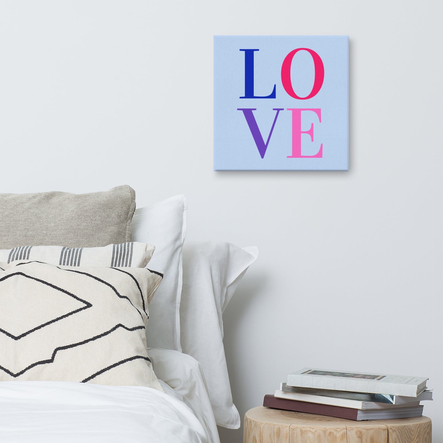 Canvas Art: LOVE (light blue)