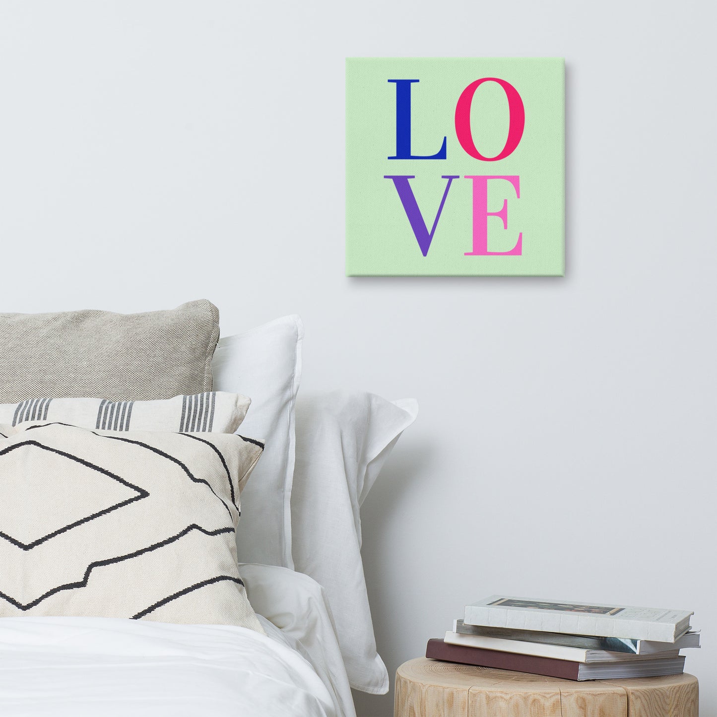 Canvas Art: LOVE (light green)