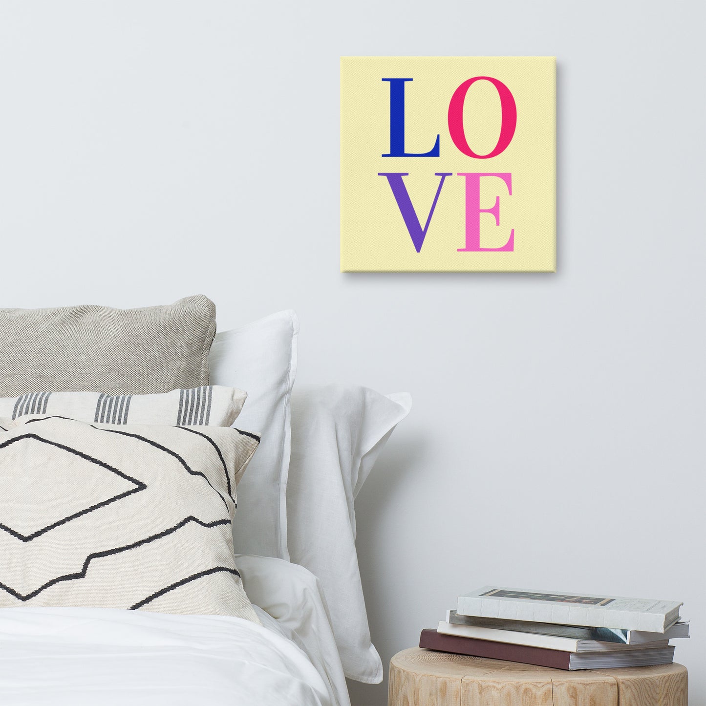 Canvas Art: LOVE (light yellow)