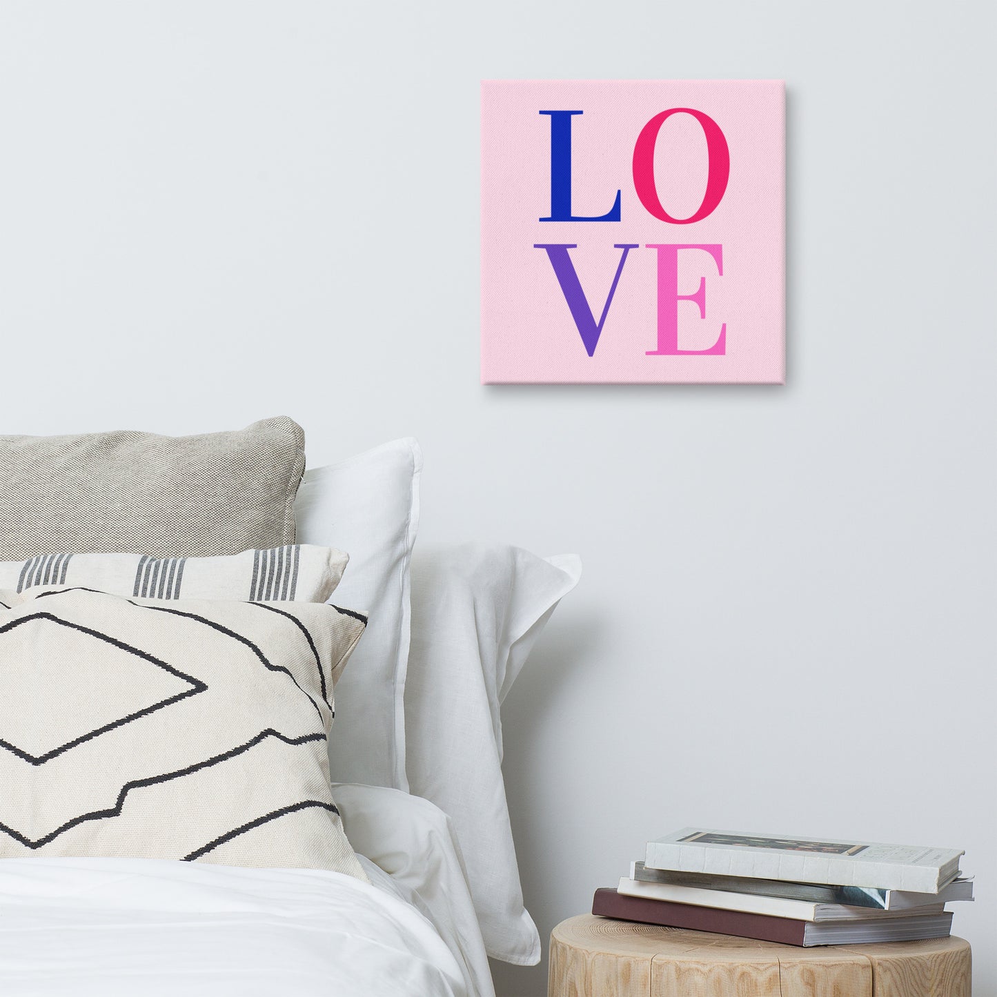 Canvas Art: LOVE (light pink)