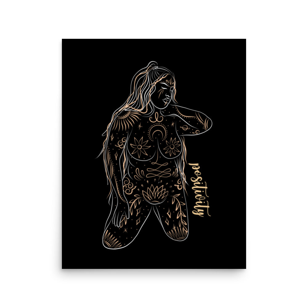 Enhanced Matte Golden Goddess Poster: Positivity