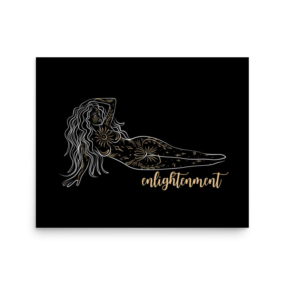 Enhanced Matte Golden Goddess Poster: Enlightenment