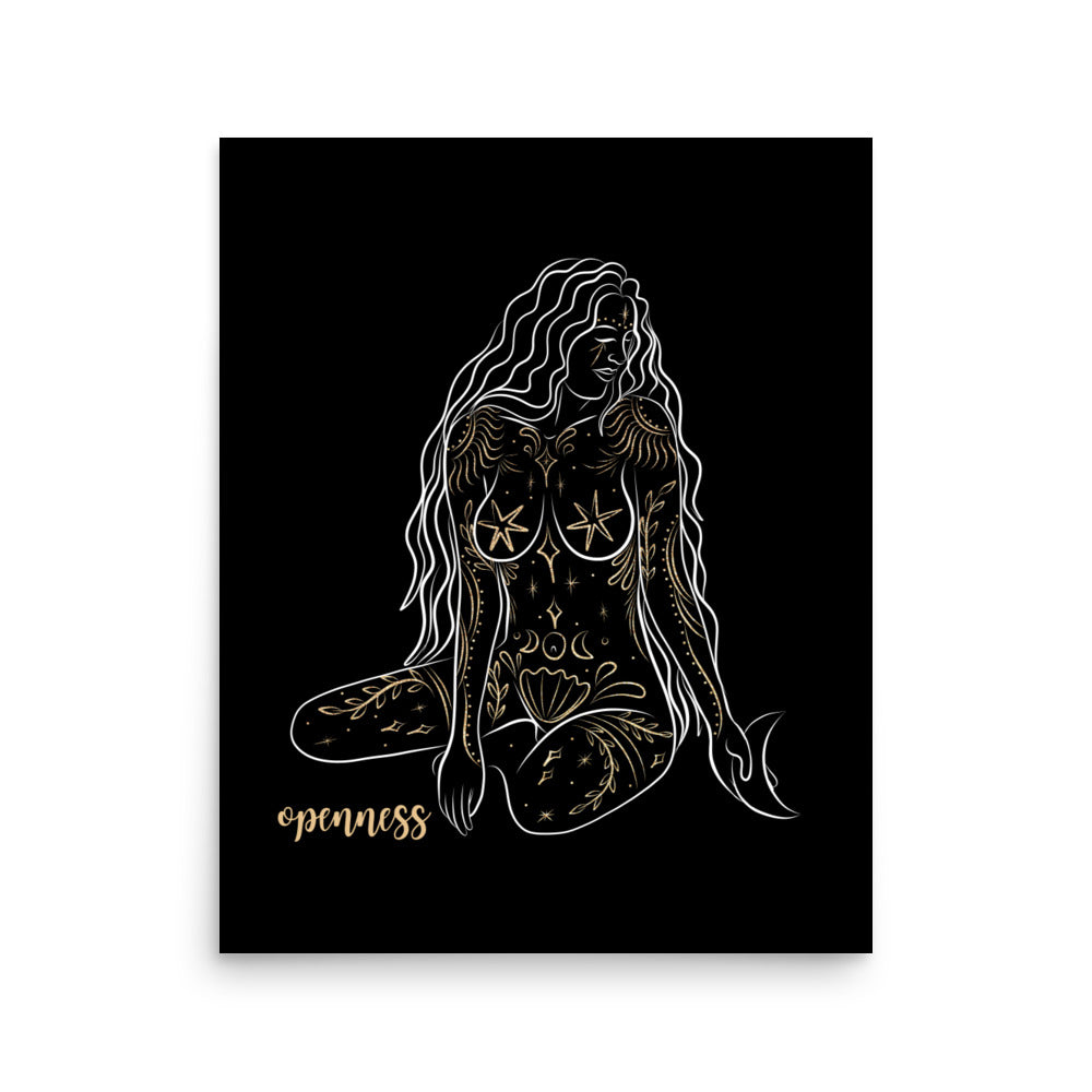 Enhanced Matte Golden Goddess Poster: Openness