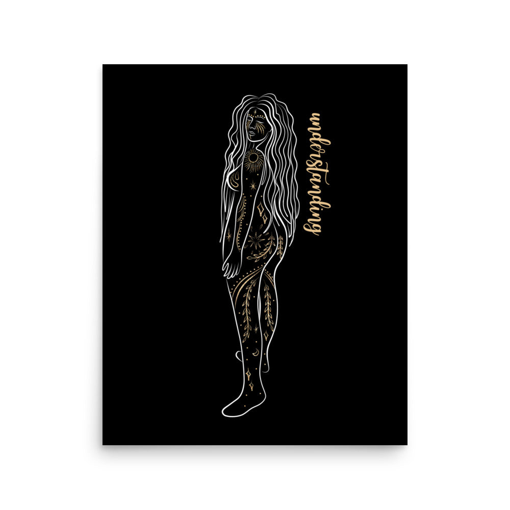 Enhanced Matte Golden Goddess Poster: Understanding