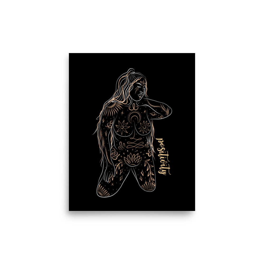 Enhanced Matte Golden Goddess Poster: Positivity