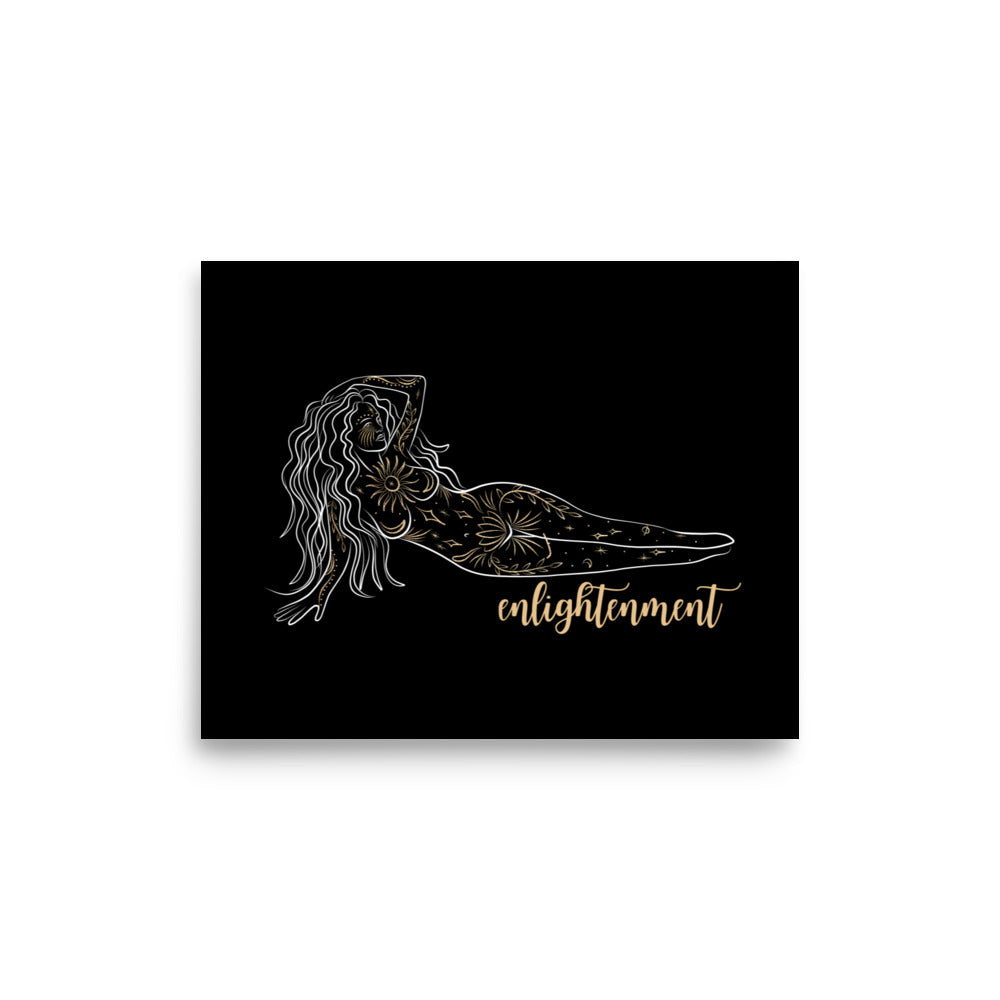 Enhanced Matte Golden Goddess Poster: Enlightenment
