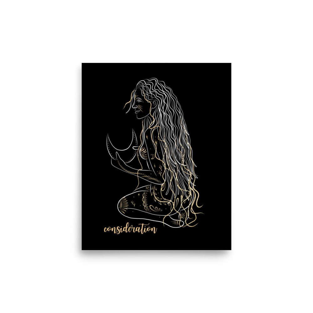 Enhanced Matte Golden Goddess Poster: Consideration