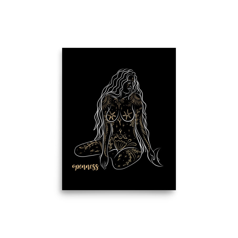 Enhanced Matte Golden Goddess Poster: Openness