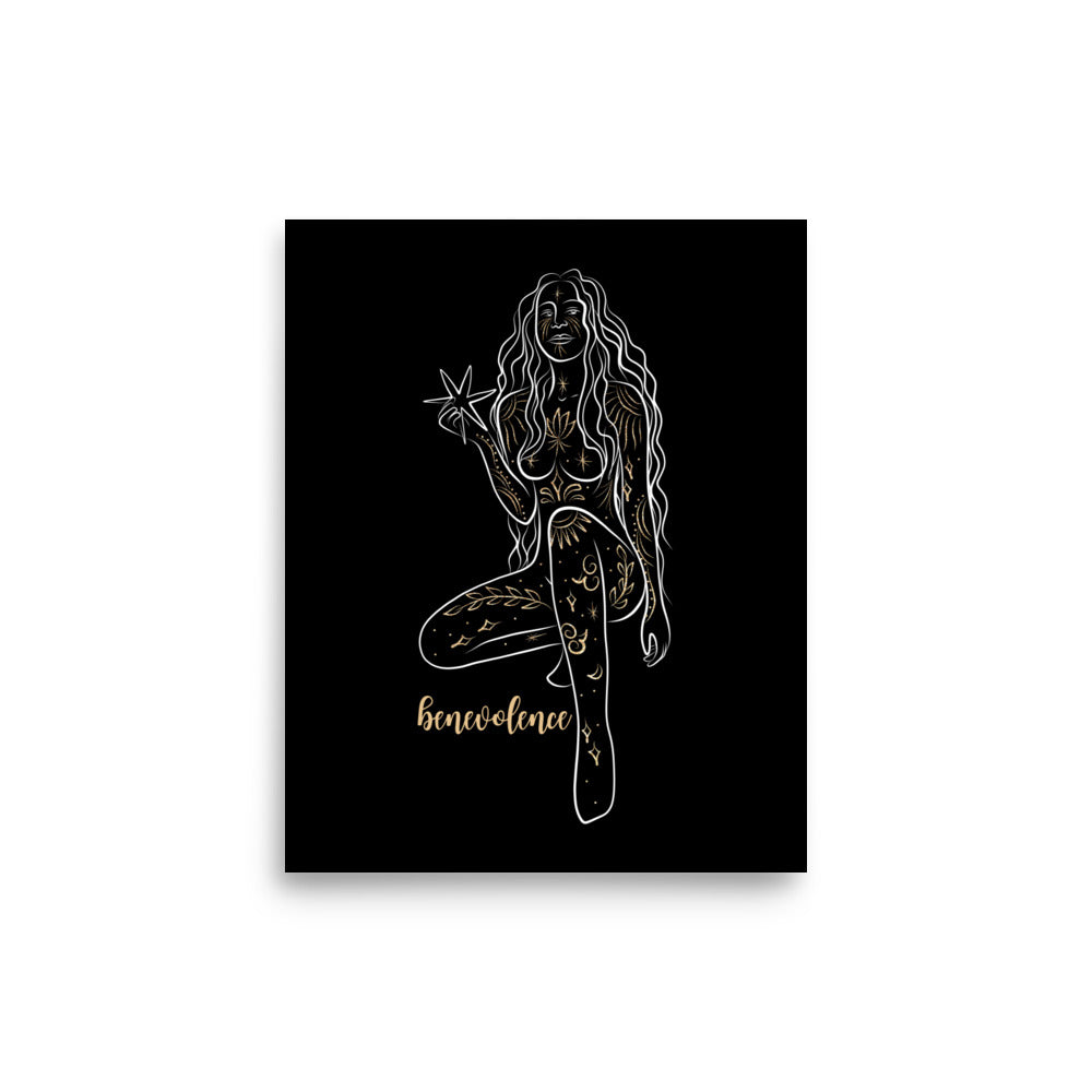Enhanced Matte Golden Goddess Poster: Benevolence