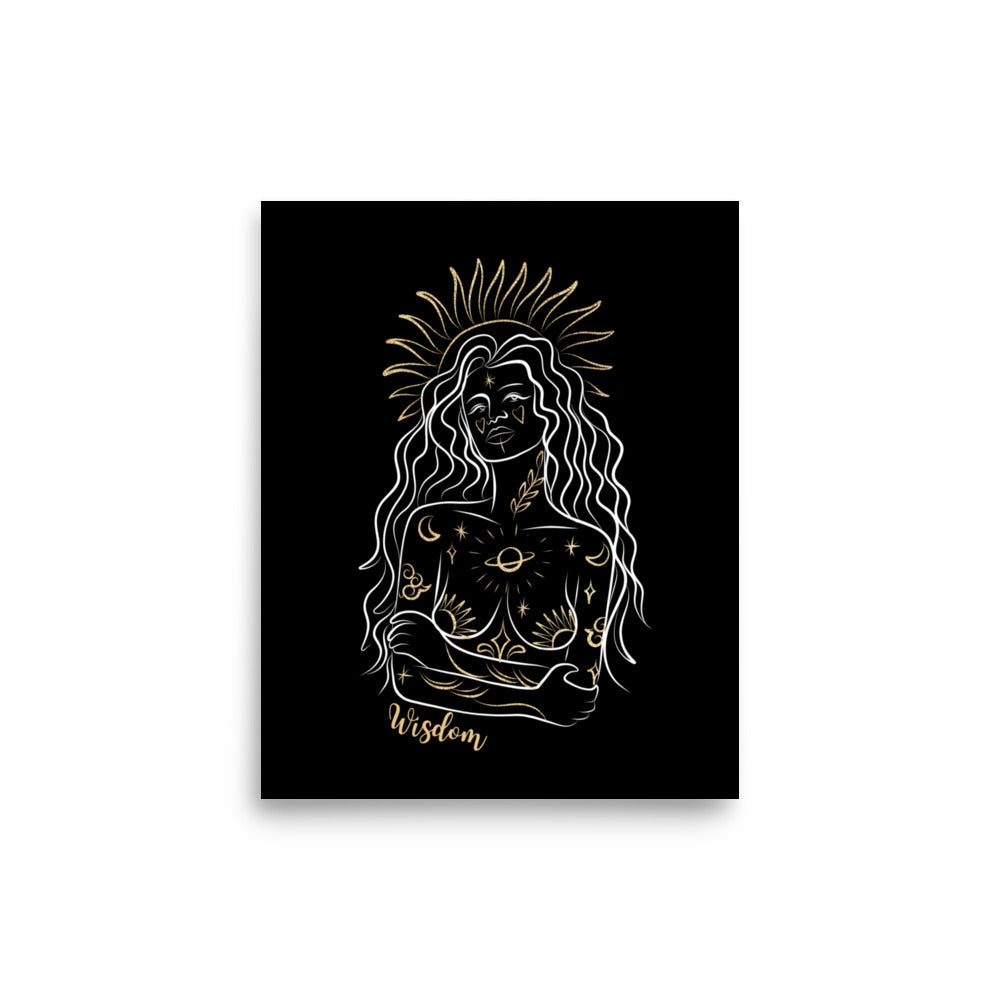 Enhanced Matte Golden Goddess Poster: Wisdom