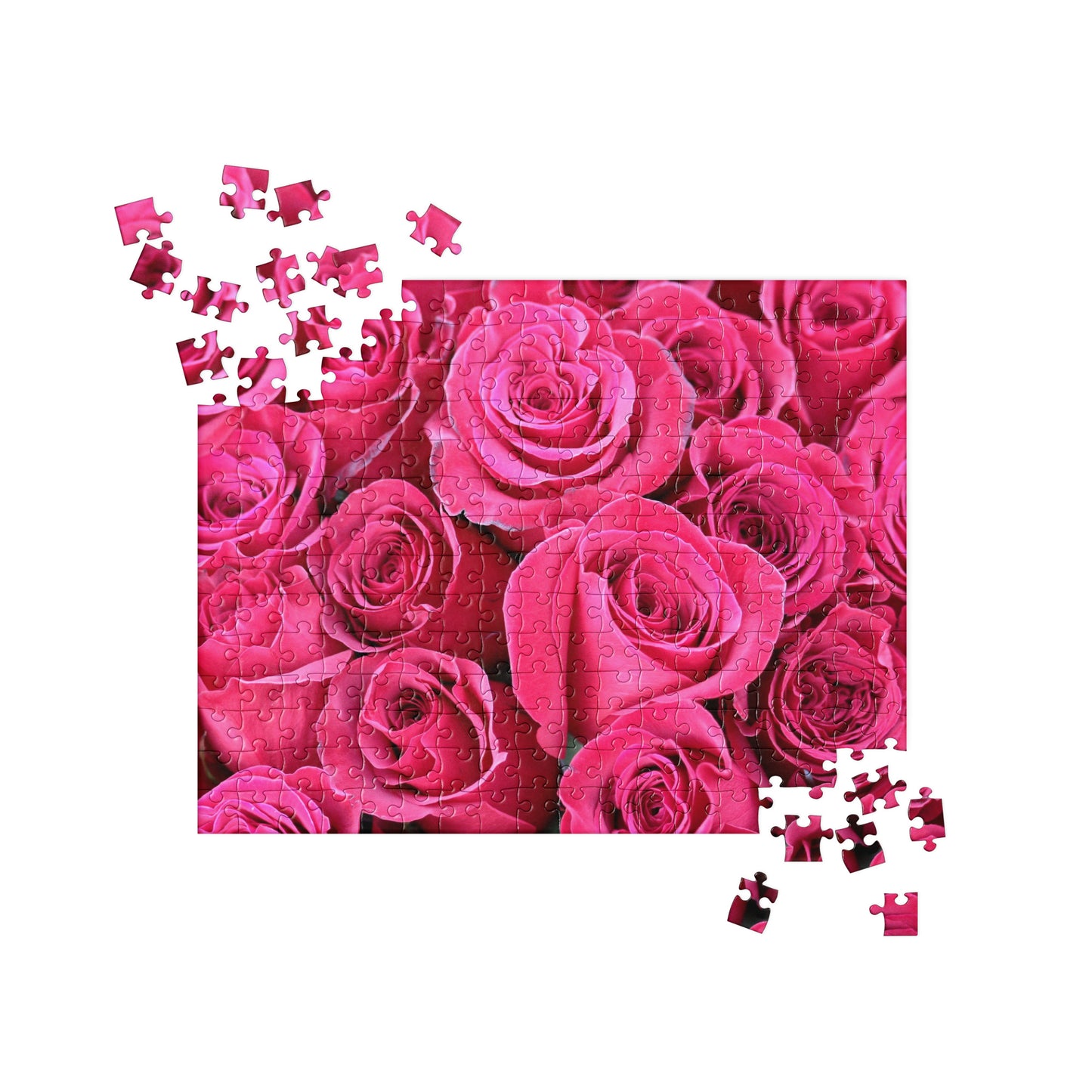 Floral Jigsaw Puzzle: Fuchsia Roses