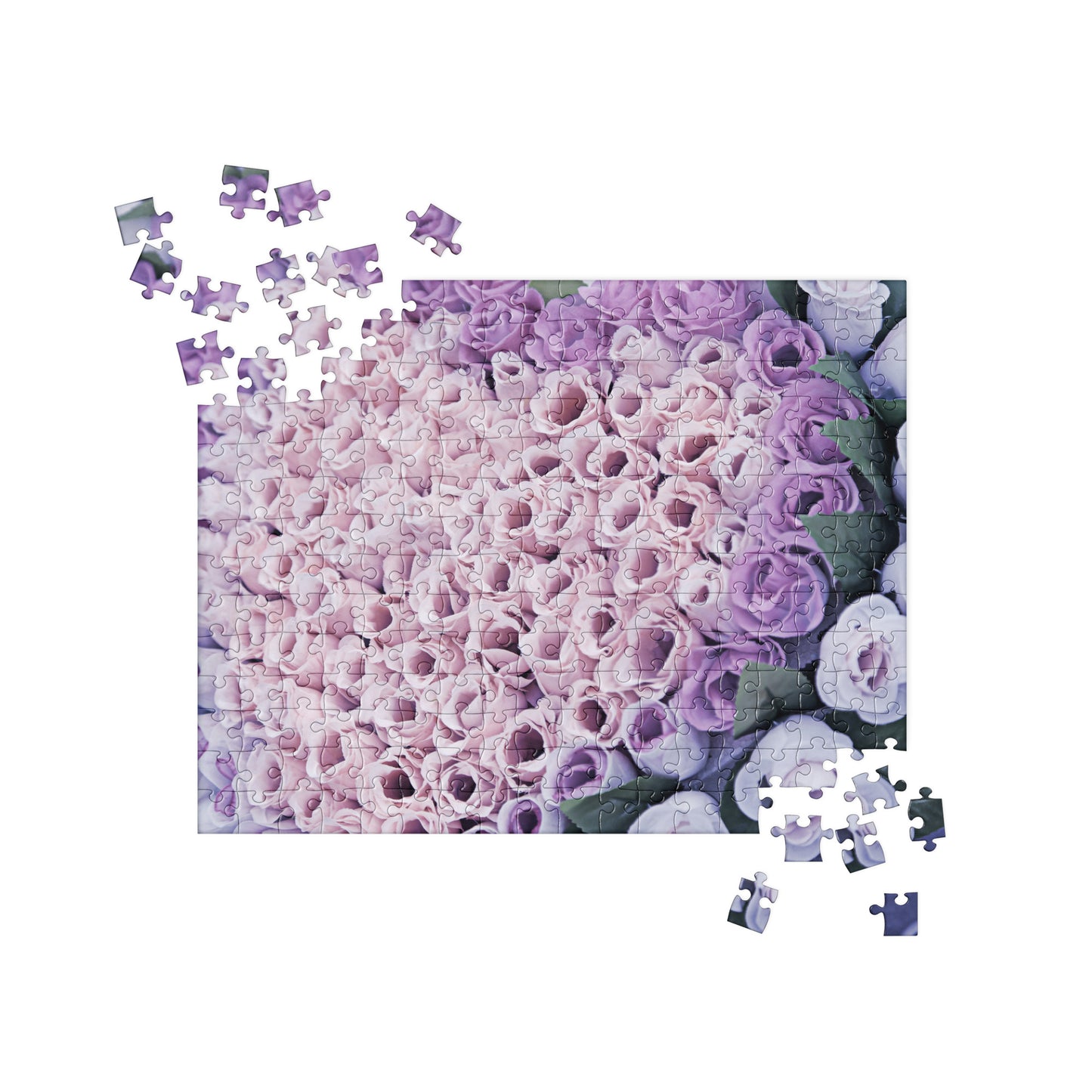 Floral Jigsaw Puzzle: Lavender Roses