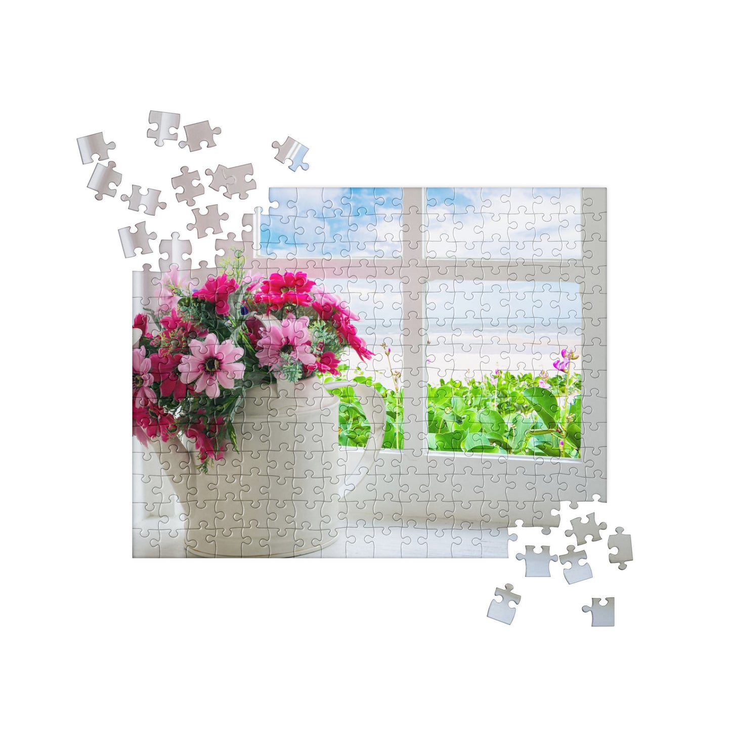 Floral Jigsaw Puzzle: Flowers by the Window