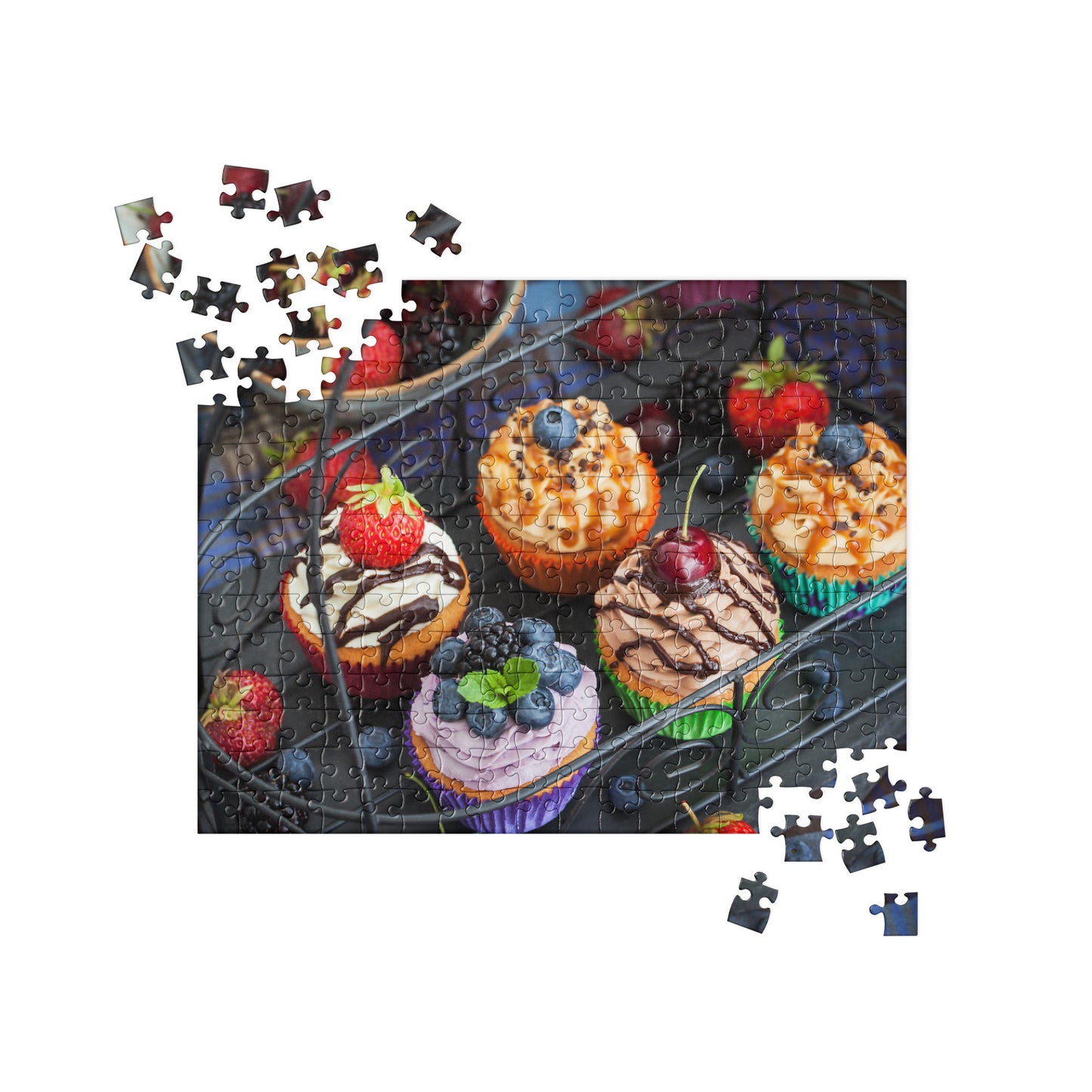 Food Fare Jigsaw puzzle: Fruit Cupcakes