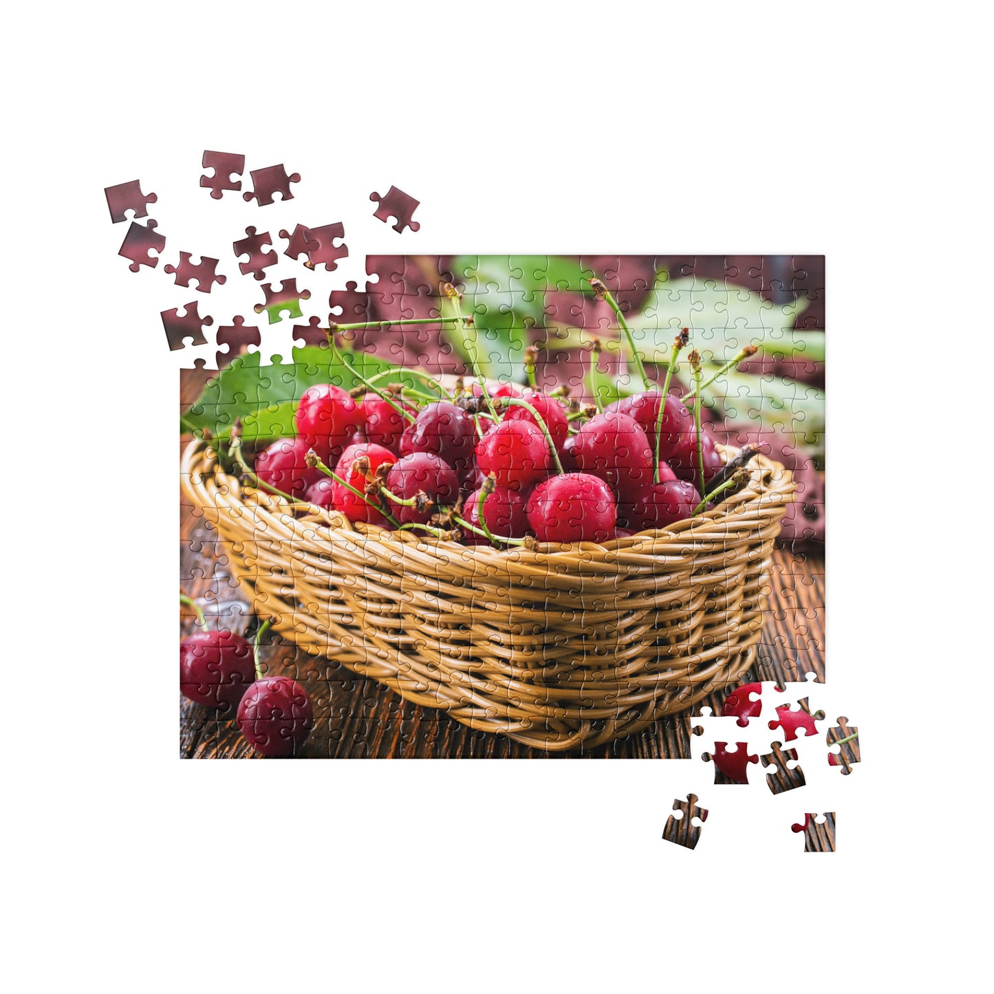 Food Fare Jigsaw puzzle: Basket of Cherries