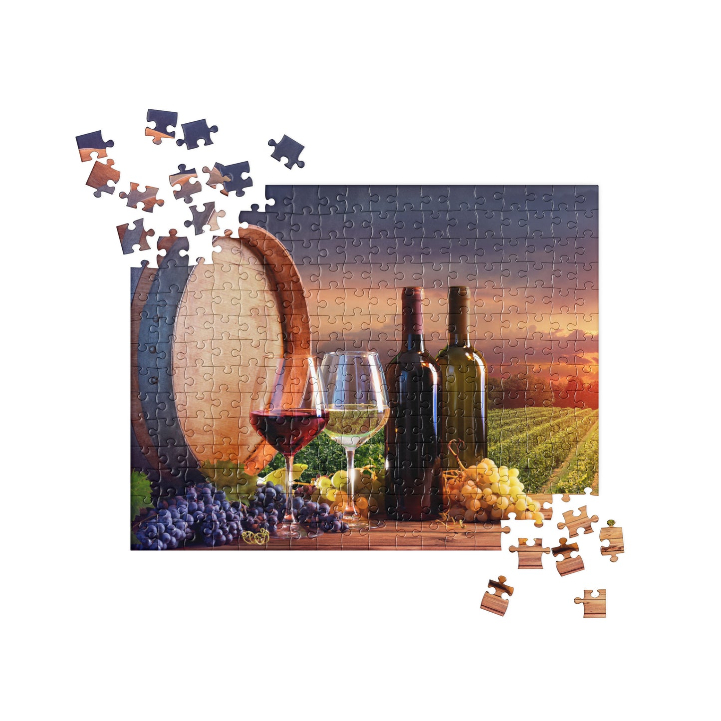 Food Fare Jigsaw puzzle: Vineyard at Sunset