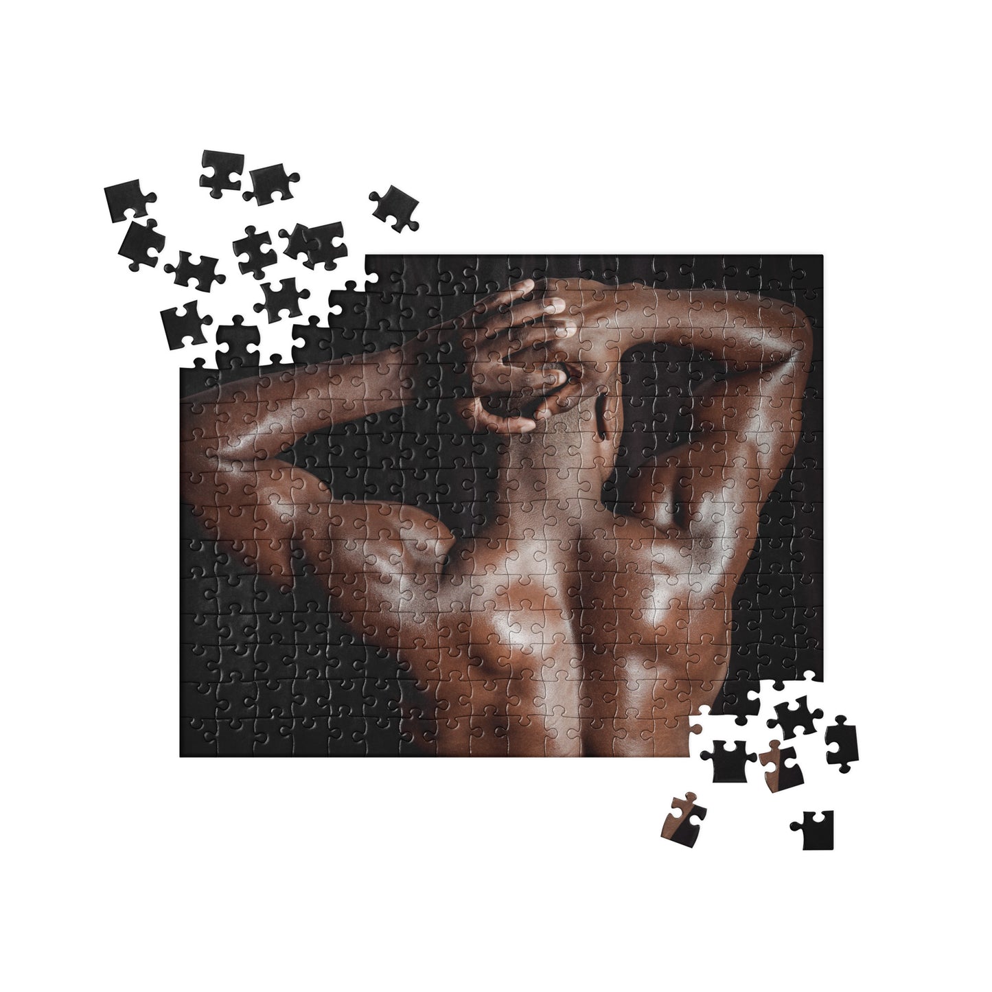 Sensual Jigsaw Puzzle: Muscular Man, Back View