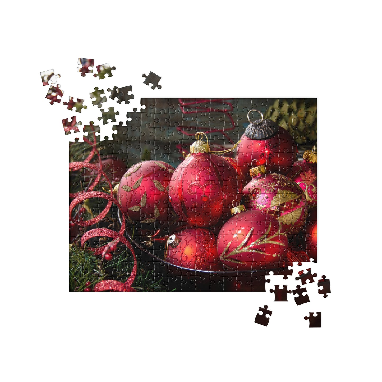 Winter Jigsaw Puzzle: Red Ornaments