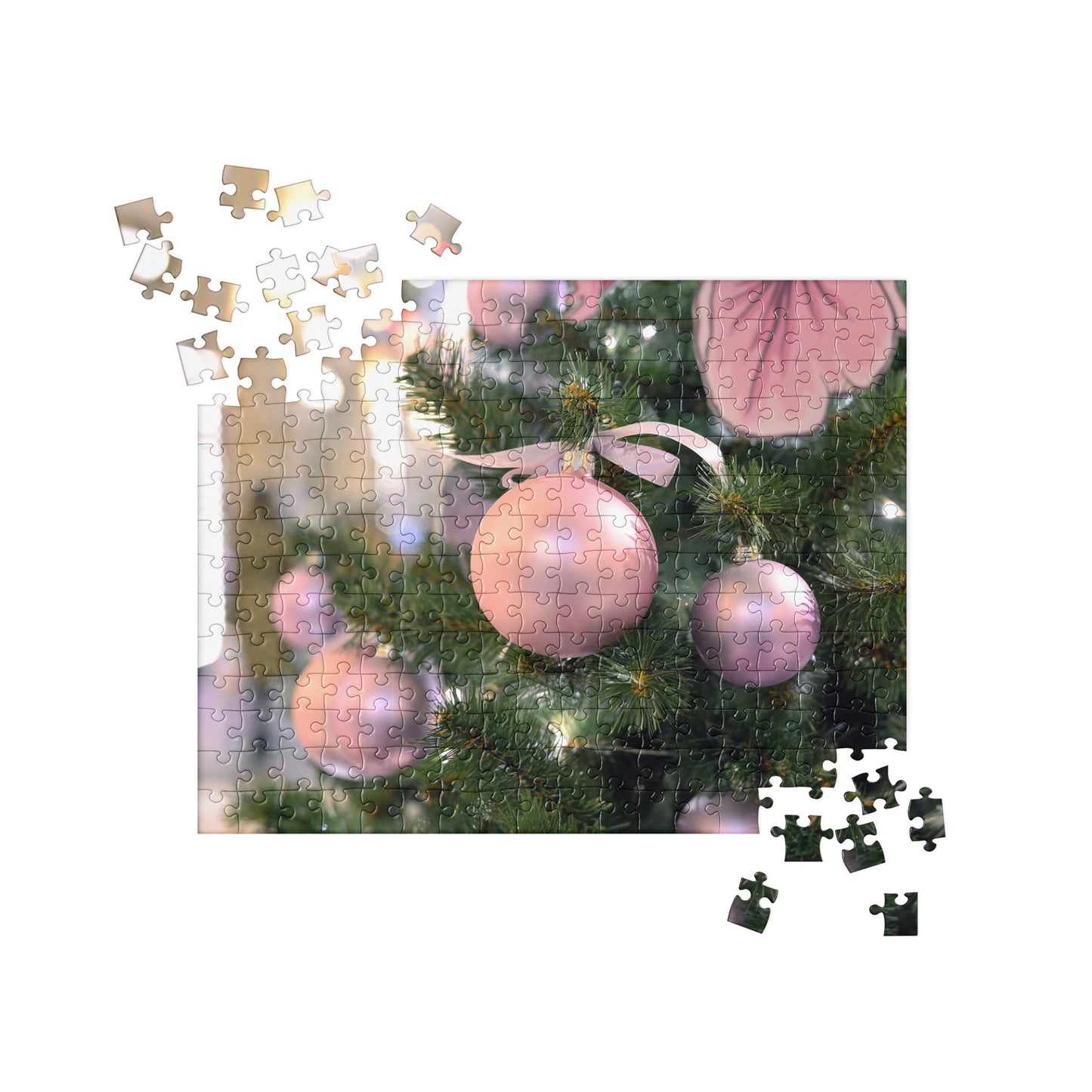 Winter Jigsaw Puzzle: Pink Ornaments