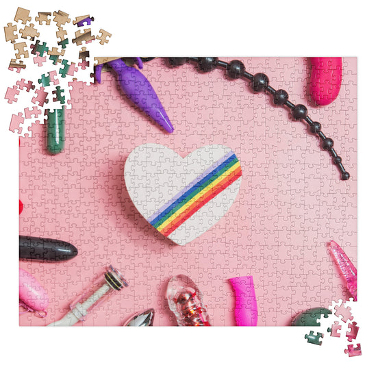 Sensual Jigsaw Puzzle: Sex Toys & Rainbow Heart
