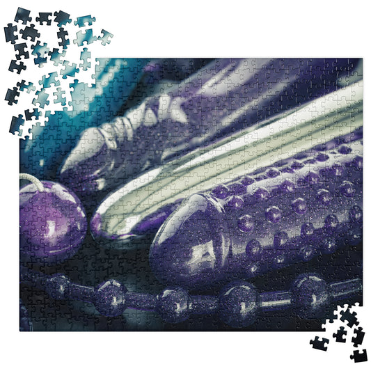 Sensual Jigsaw Puzzle: Sex Toys (purple and silver)