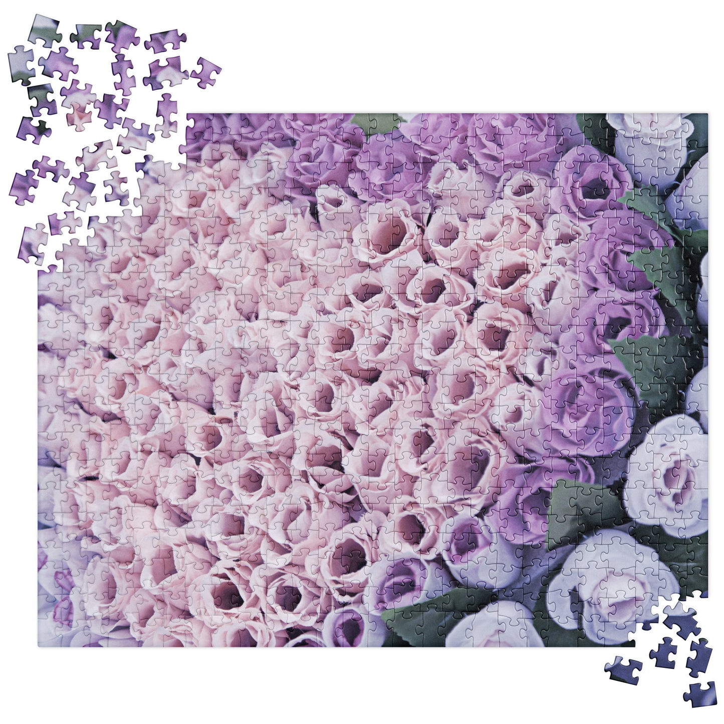 Floral Jigsaw Puzzle: Lavender Roses