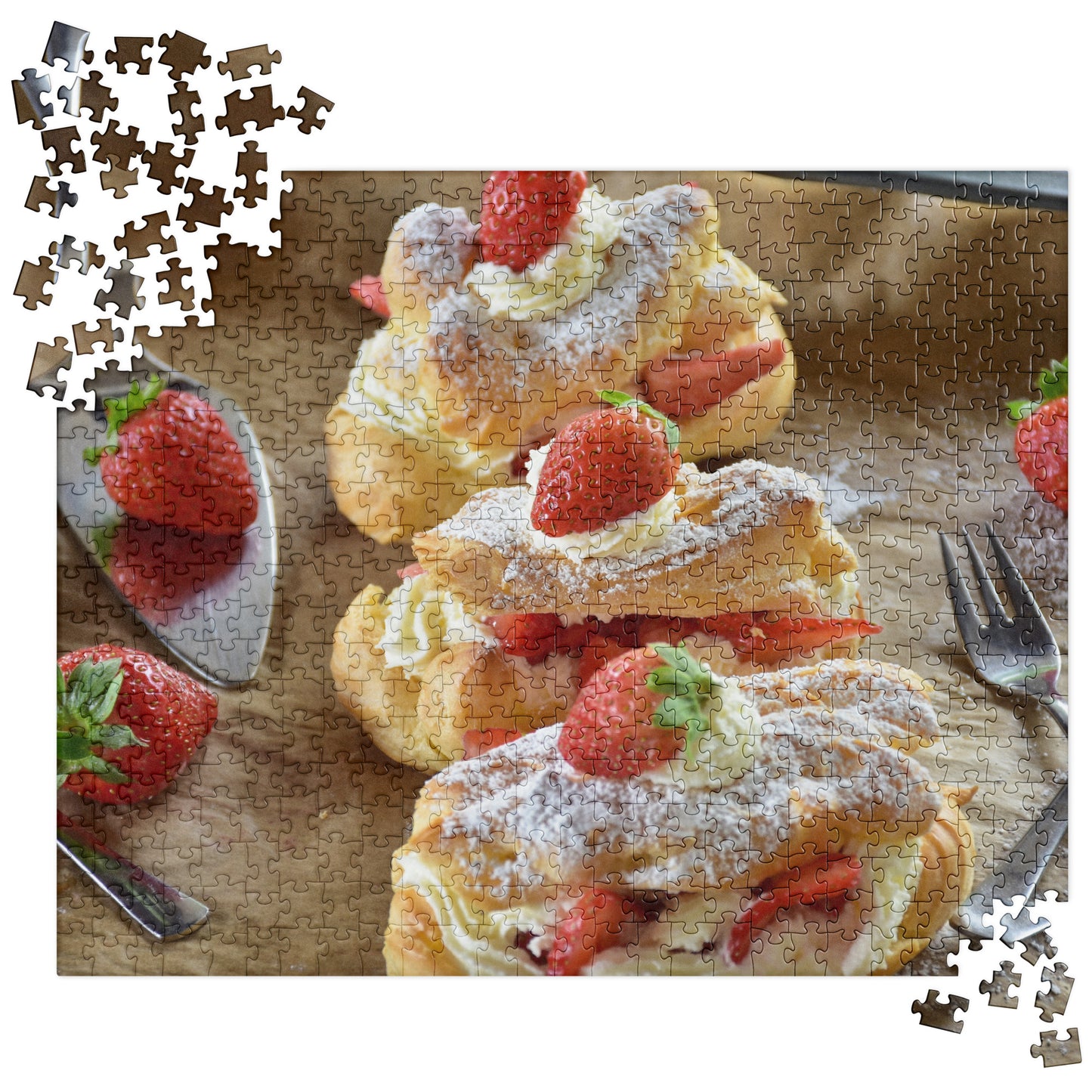 Food Fare Jigsaw Puzzle: Strawberry Eclairs