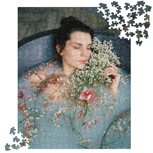 Sensual Jigsaw Puzzle: Relaxing Floral Bath