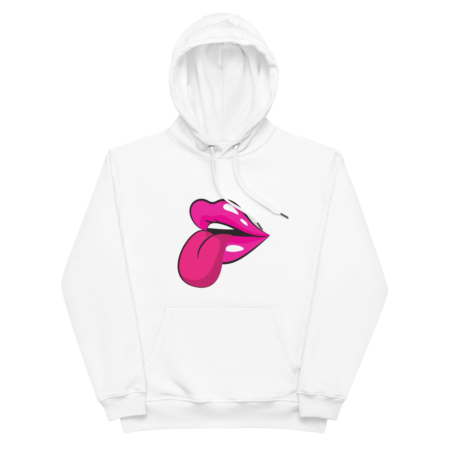 Unisex Premium Eco Hoodie: Hot Pink Lick