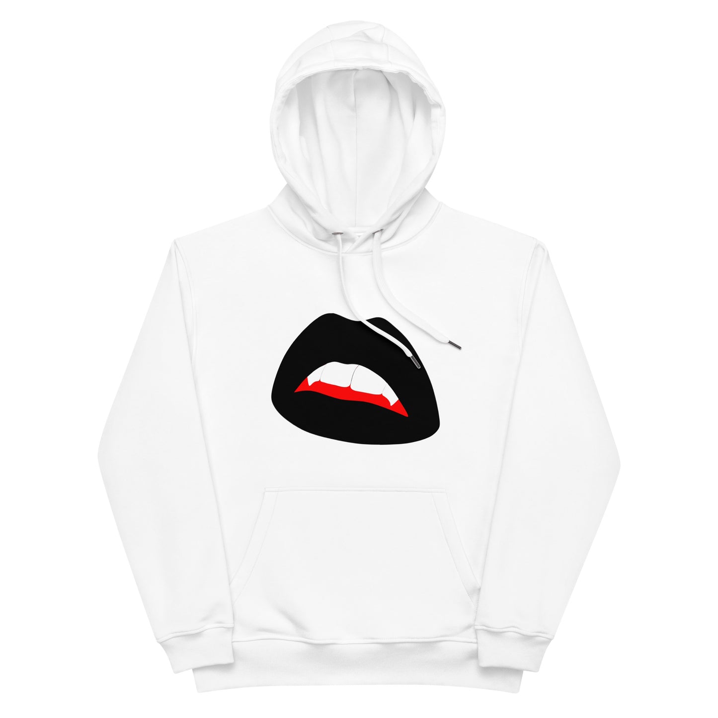 Unisex Premium Eco Hoodie: Black Vamp Lips