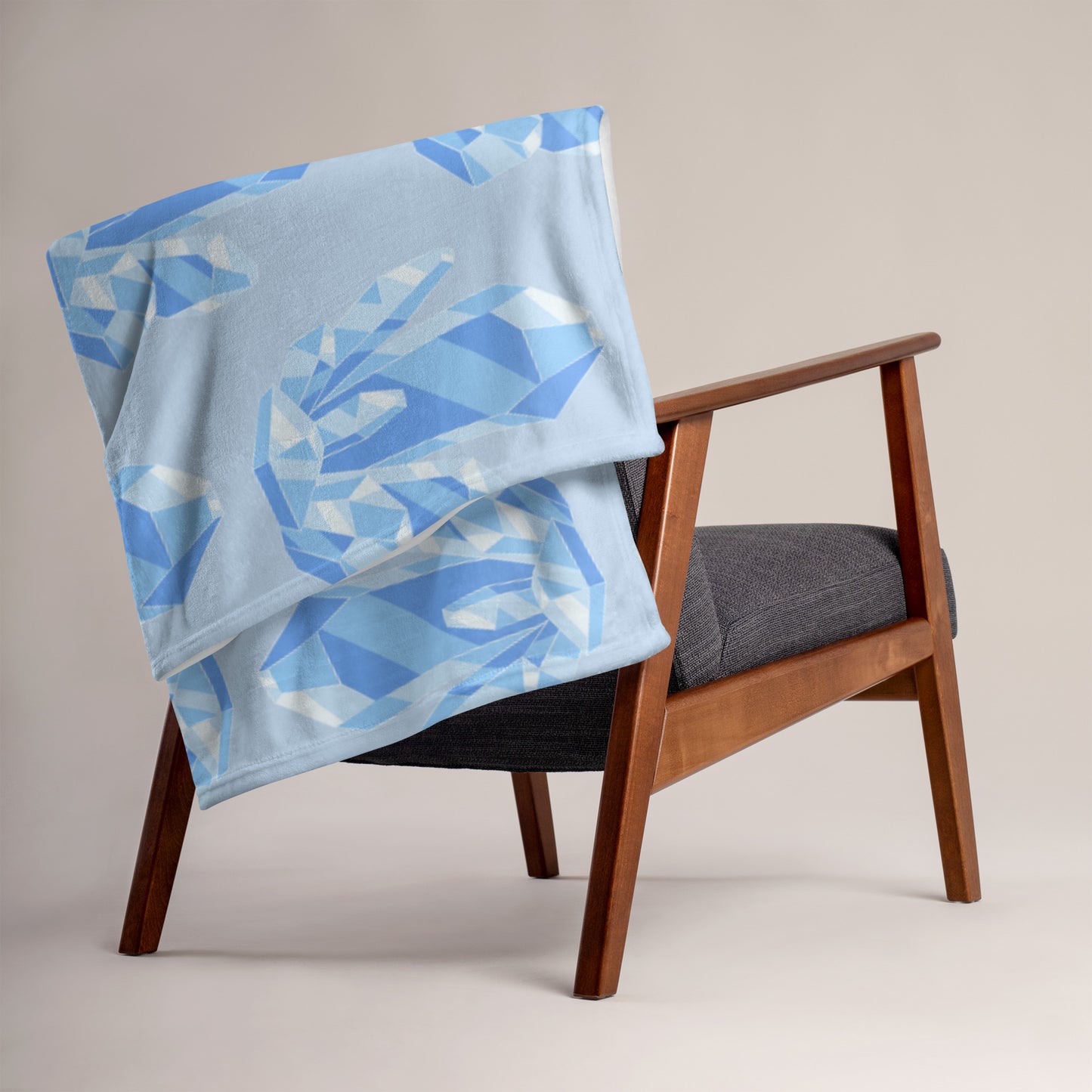 Soft-Touch Throw Blanket: Blue Crystals