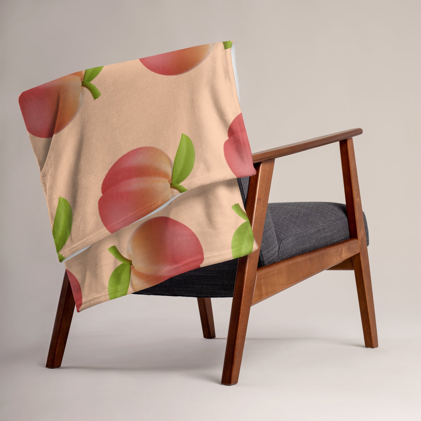 Soft-Touch Throw Blanket: Peach Emojis