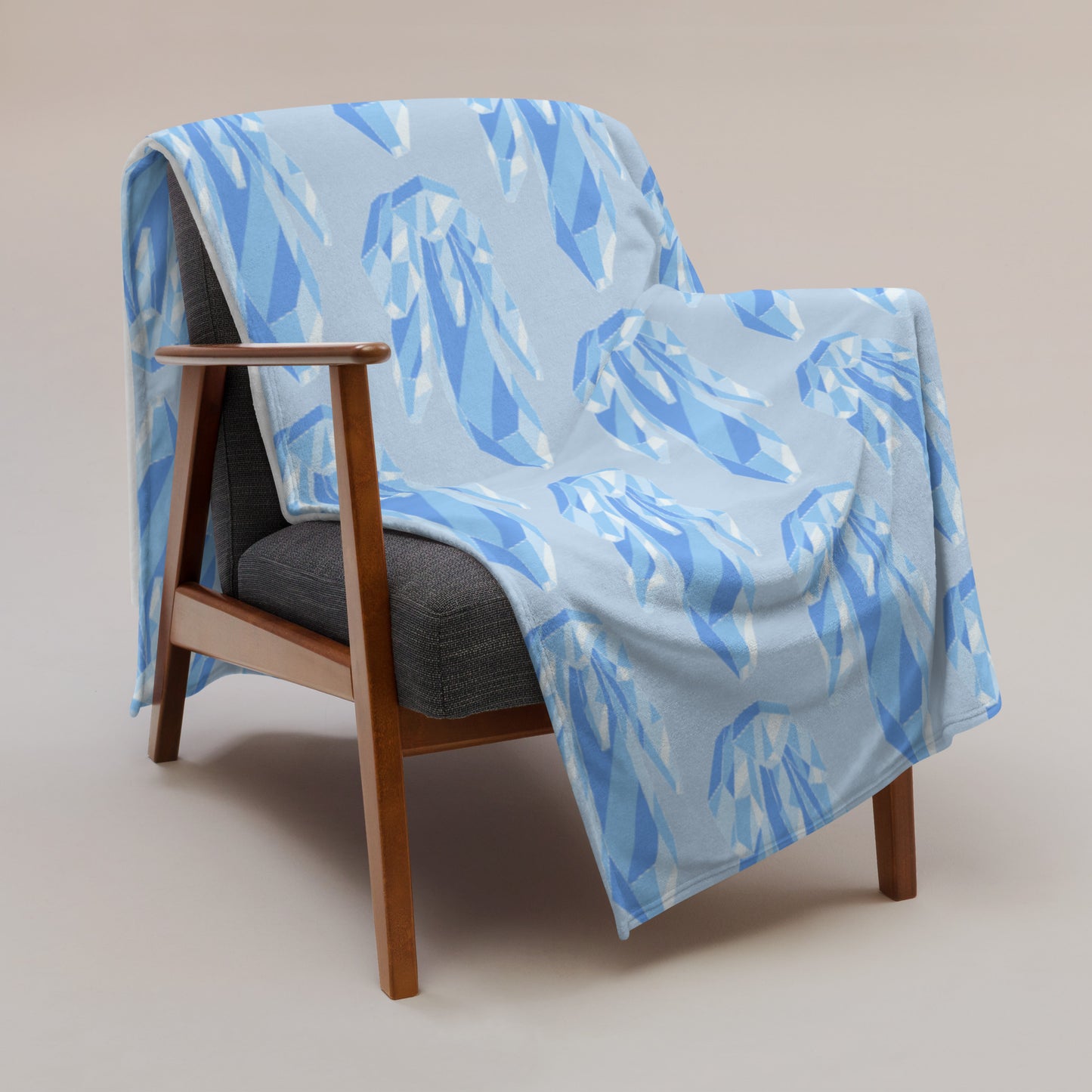 Soft-Touch Throw Blanket: Blue Crystals