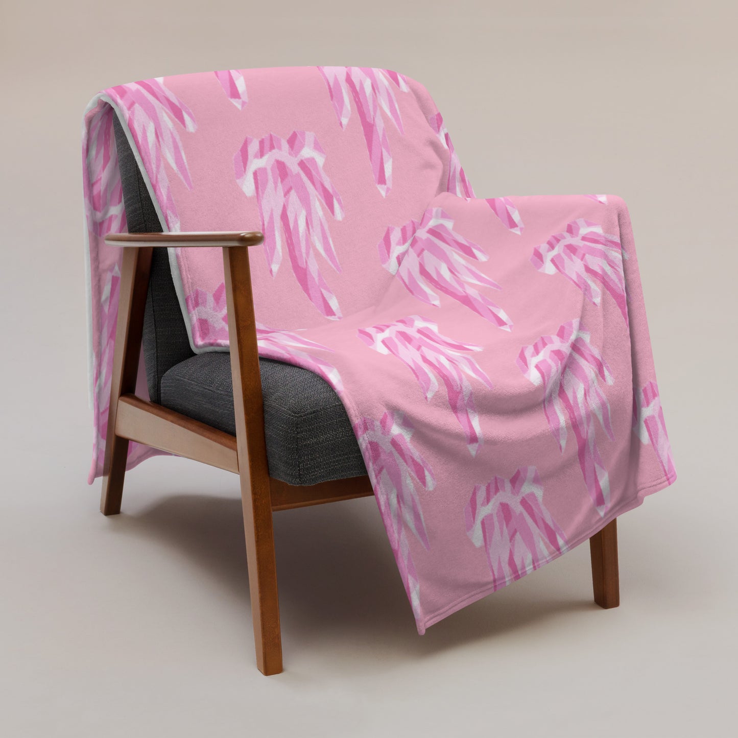 Soft-Touch Throw Blanket: Pink Crystals