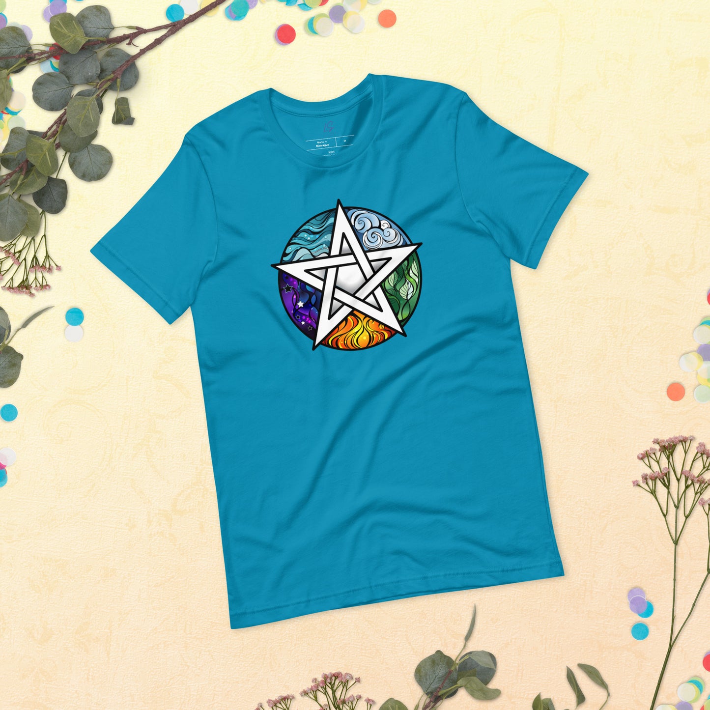 Unisex Tee Bella + Canvas 3001: Pentacle and Elements
