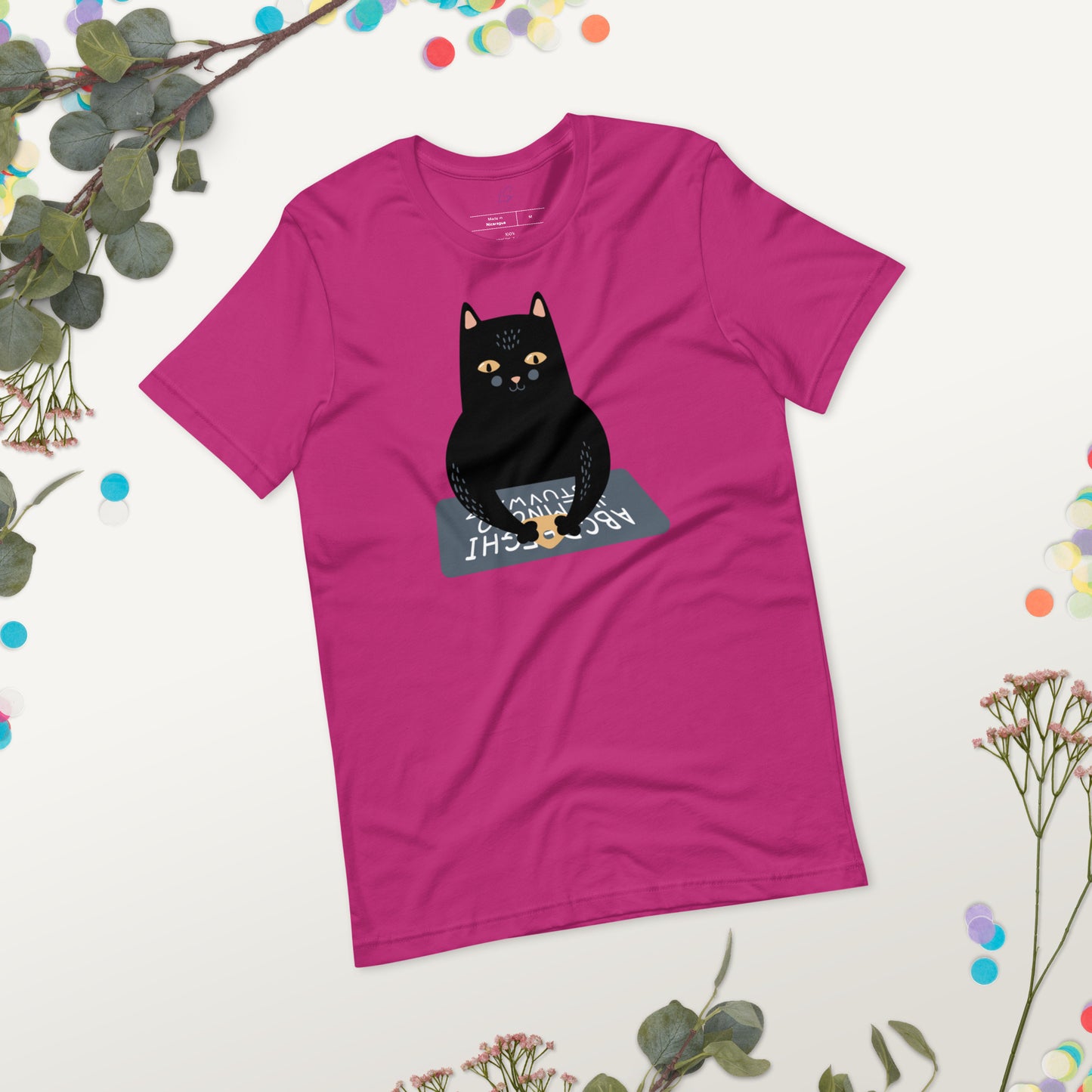 Unisex Tee Bella + Canvas 3001: Cat with Spirit Board
