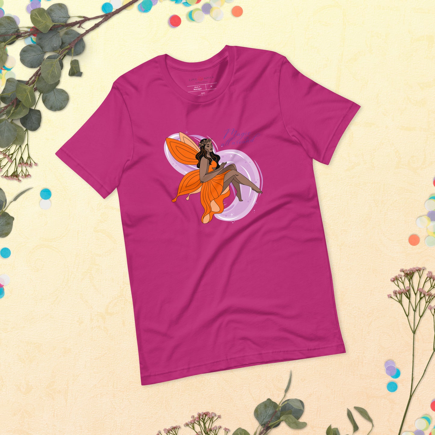 Unisex Tee: Orange Fairy | Magic is All Around