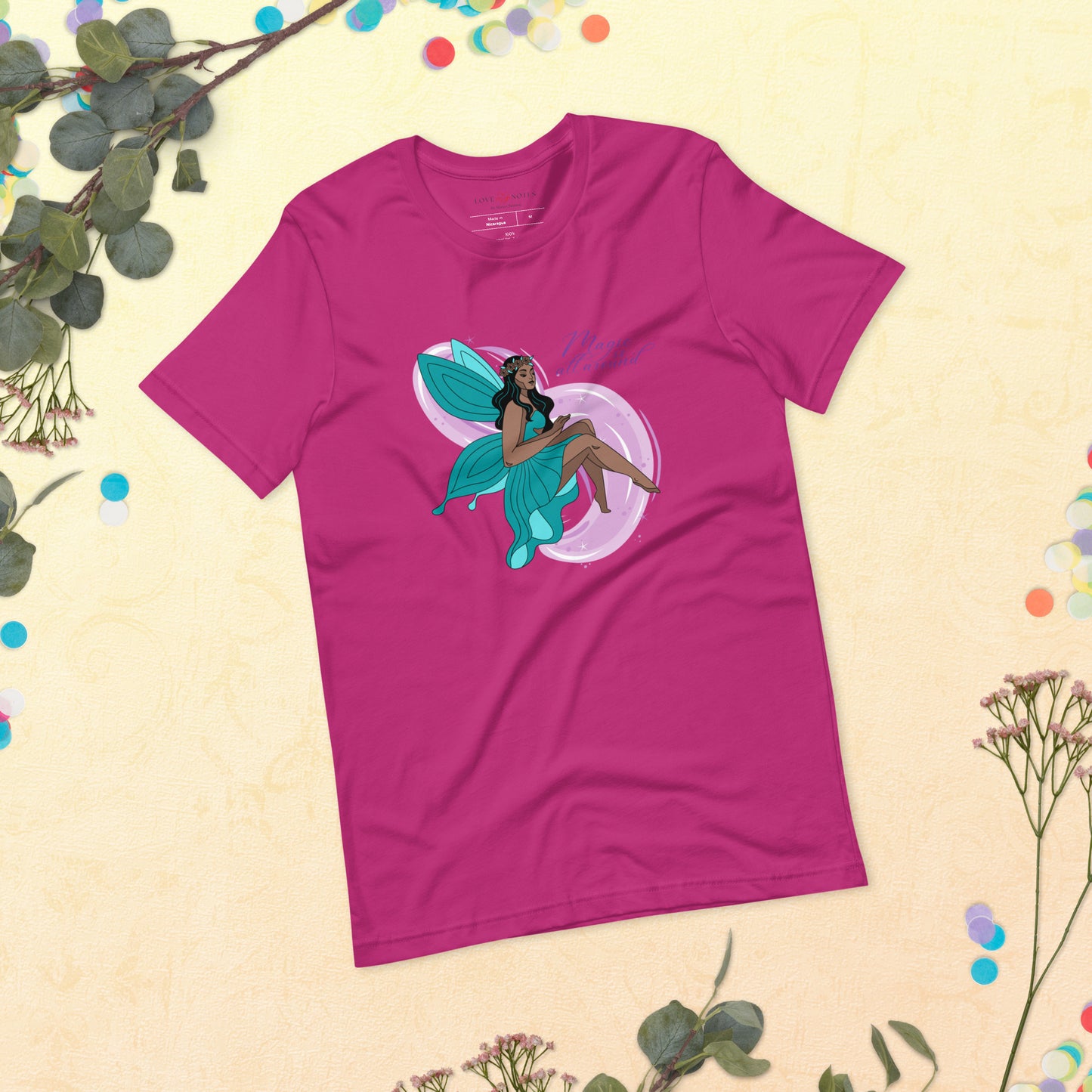 Unisex Tee: Teal Fairy | Magic is All Around
