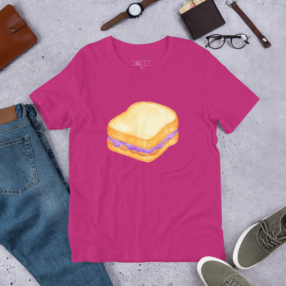 Unisex Tee: PB&J Sandwich (Grape Jam)