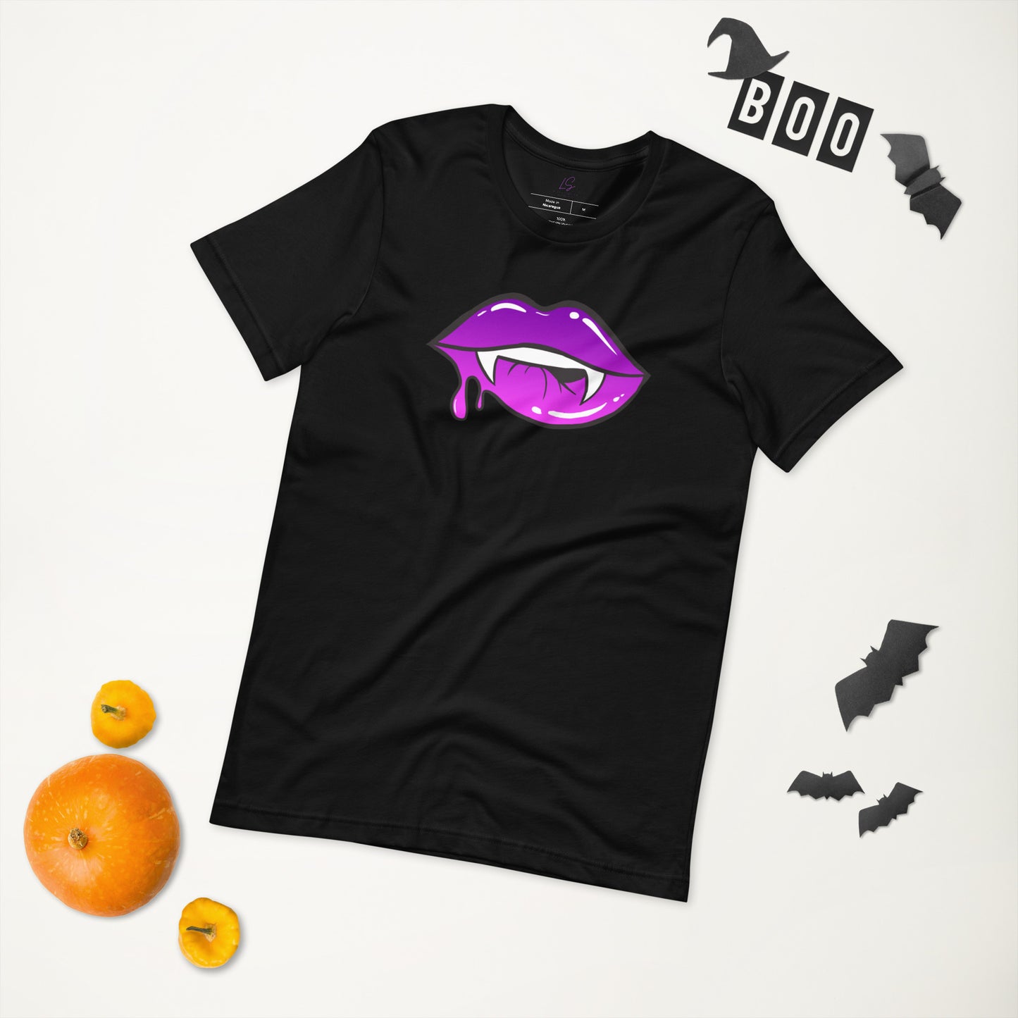 Unisex Tee: Purple Vamp Lips