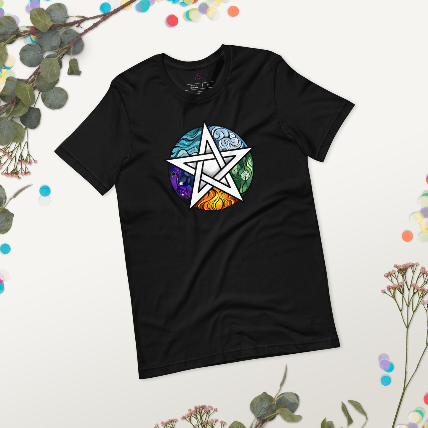 Unisex Tee Bella + Canvas 3001: Pentacle and Elements