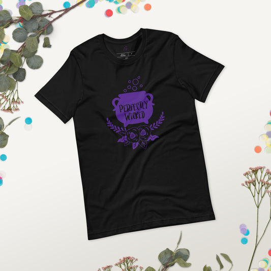 Unisex Tee Bella + Canvas 3001: Perfectly Wicked (cauldron/purple)